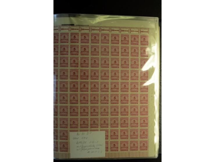 1917/23, Inflation: postfrische, ungebrauchte und gestempelte Sammlung mit vielen guten Werten und besseren Farben, dabei Mi.