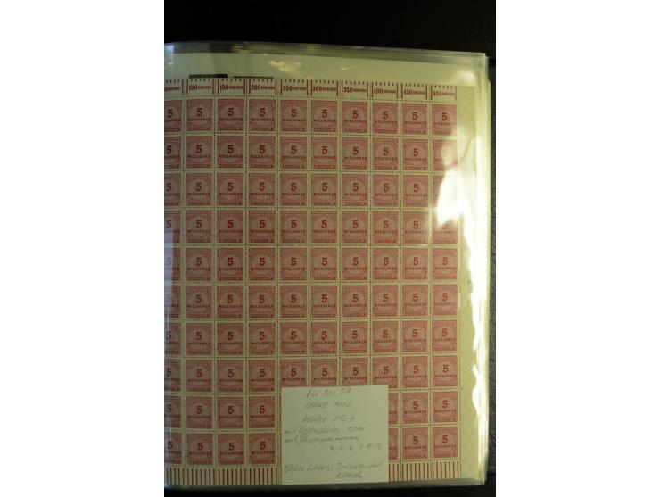 1917/23, Inflation: postfrische, ungebrauchte und gestempelte Sammlung mit vielen guten Werten und besseren Farben, dabei Mi.