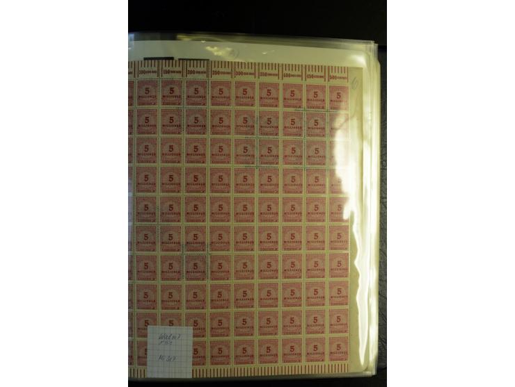 1917/23, Inflation: postfrische, ungebrauchte und gestempelte Sammlung mit vielen guten Werten und besseren Farben, dabei Mi.
