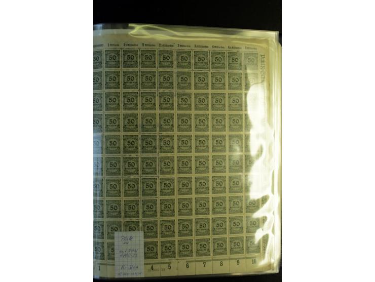 1917/23, Inflation: postfrische, ungebrauchte und gestempelte Sammlung mit vielen guten Werten und besseren Farben, dabei Mi.