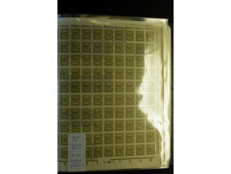 1917/23, Inflation: postfrische, ungebrauchte und gestempelte Sammlung mit vielen guten Werten und besseren Farben, dabei Mi.