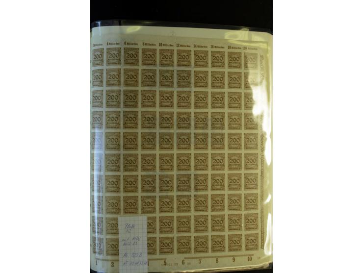 1917/23, Inflation: postfrische, ungebrauchte und gestempelte Sammlung mit vielen guten Werten und besseren Farben, dabei Mi.