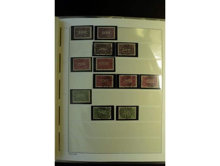 1917/23, Inflation: postfrische, ungebrauchte und gestempelte Sammlung mit vielen guten Werten und besseren Farben, dabei Mi.
