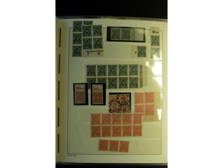 1917/23, Inflation: postfrische, ungebrauchte und gestempelte Sammlung mit vielen guten Werten und besseren Farben, dabei Mi.