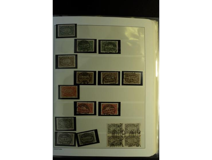 1917/23, Inflation: postfrische, ungebrauchte und gestempelte Sammlung mit vielen guten Werten und besseren Farben, dabei Mi.