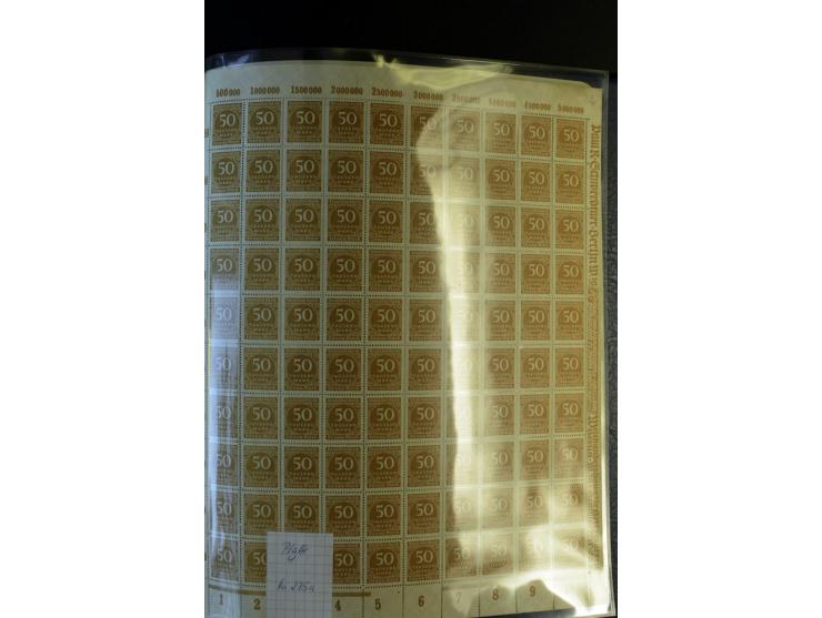1917/23, Inflation: postfrische, ungebrauchte und gestempelte Sammlung mit vielen guten Werten und besseren Farben, dabei Mi.