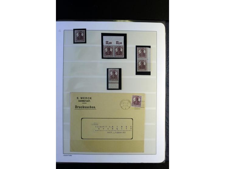 1917/23, Inflation: postfrische, ungebrauchte und gestempelte Sammlung mit vielen guten Werten und besseren Farben, dabei Mi.
