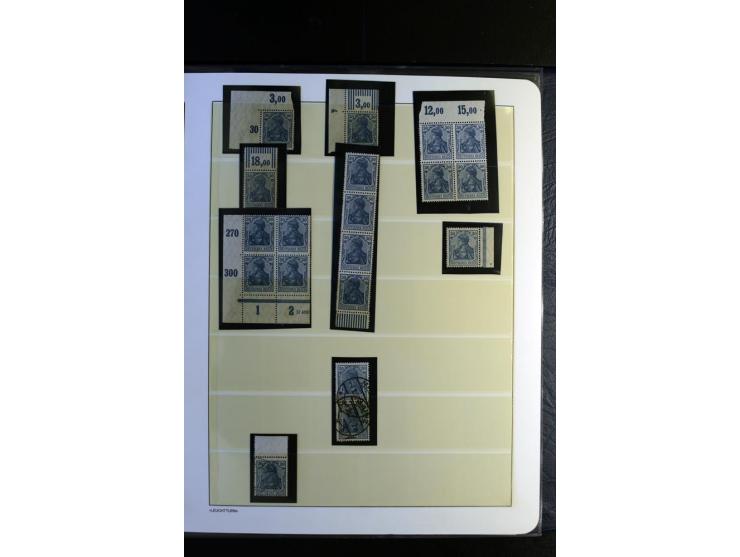 1917/23, Inflation: postfrische, ungebrauchte und gestempelte Sammlung mit vielen guten Werten und besseren Farben, dabei Mi.