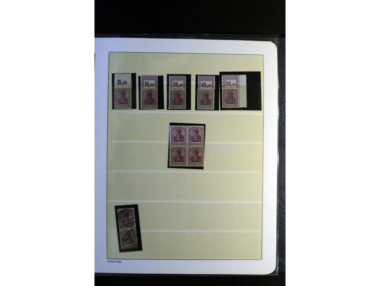 1917/23, Inflation: postfrische, ungebrauchte und gestempelte Sammlung mit vielen guten Werten und besseren Farben, dabei Mi.