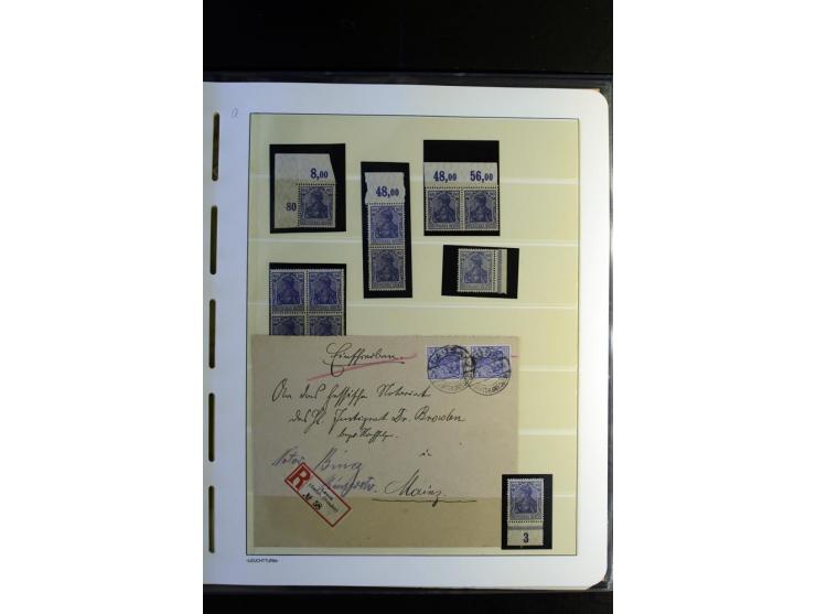 1917/23, Inflation: postfrische, ungebrauchte und gestempelte Sammlung mit vielen guten Werten und besseren Farben, dabei Mi.