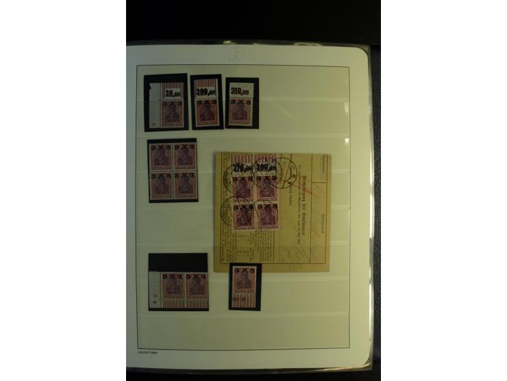1917/23, Inflation: postfrische, ungebrauchte und gestempelte Sammlung mit vielen guten Werten und besseren Farben, dabei Mi.