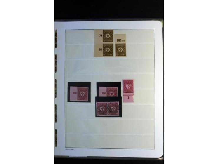 1917/23, Inflation: postfrische, ungebrauchte und gestempelte Sammlung mit vielen guten Werten und besseren Farben, dabei Mi.