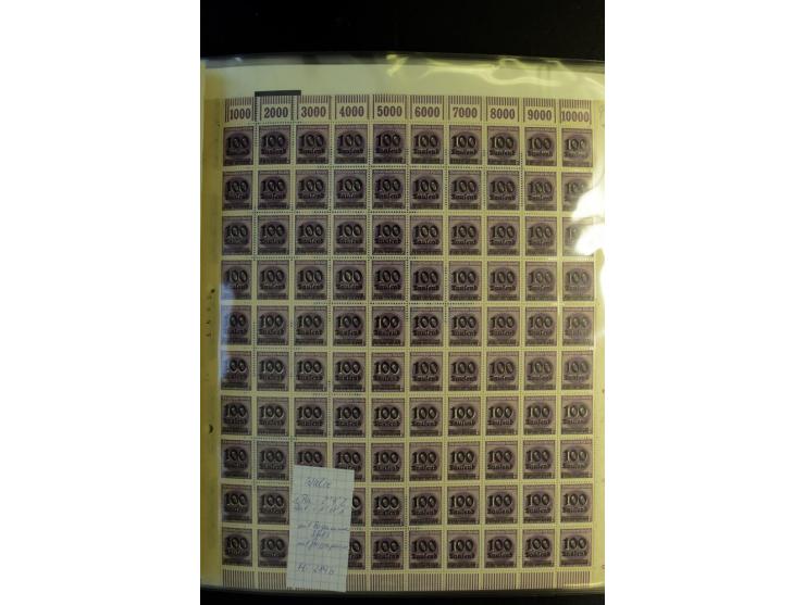 1917/23, Inflation: postfrische, ungebrauchte und gestempelte Sammlung mit vielen guten Werten und besseren Farben, dabei Mi.