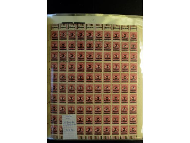 1917/23, Inflation: postfrische, ungebrauchte und gestempelte Sammlung mit vielen guten Werten und besseren Farben, dabei Mi.
