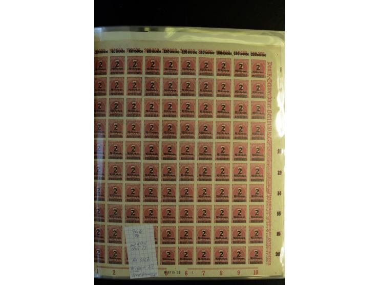 1917/23, Inflation: postfrische, ungebrauchte und gestempelte Sammlung mit vielen guten Werten und besseren Farben, dabei Mi.