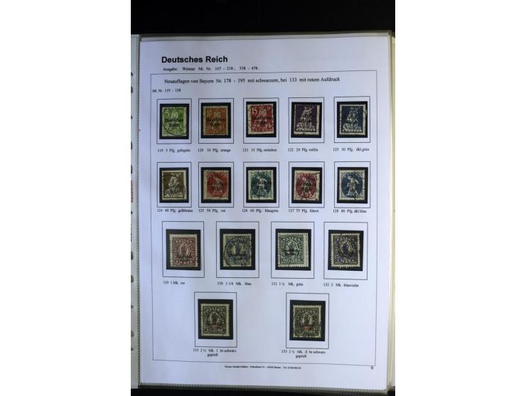1919/1923, gestempelte Sammlung mit einigen besseren Werten, Farben und Plattenfehlern, vieles signiert bzw. mit Fotobefund, 