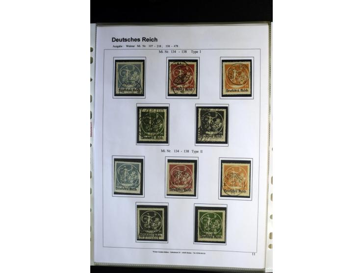 1919/1923, gestempelte Sammlung mit einigen besseren Werten, Farben und Plattenfehlern, vieles signiert bzw. mit Fotobefund, 