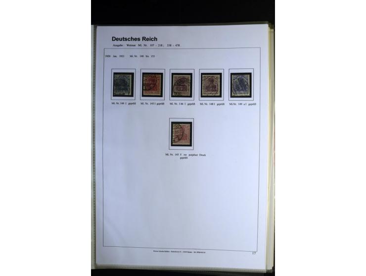 1919/1923, gestempelte Sammlung mit einigen besseren Werten, Farben und Plattenfehlern, vieles signiert bzw. mit Fotobefund, 