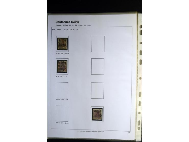 1919/1923, gestempelte Sammlung mit einigen besseren Werten, Farben und Plattenfehlern, vieles signiert bzw. mit Fotobefund, 