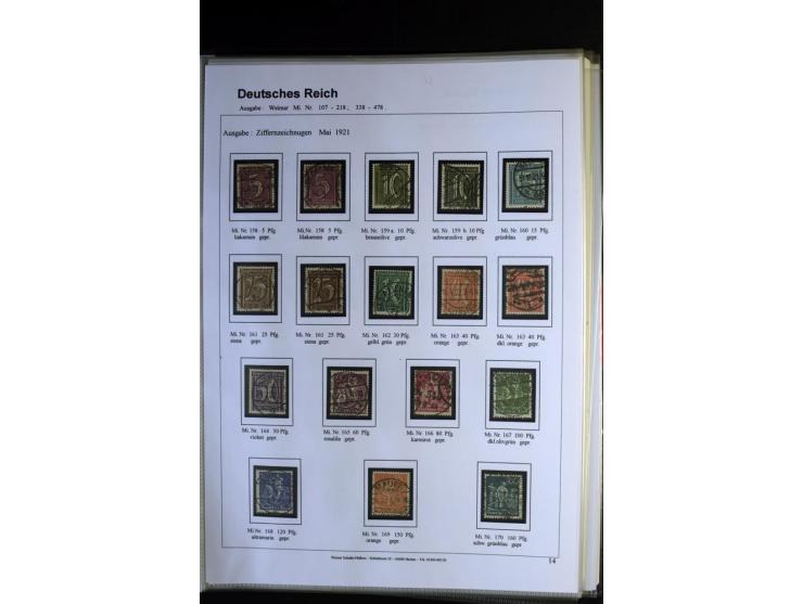 1919/1923, gestempelte Sammlung mit einigen besseren Werten, Farben und Plattenfehlern, vieles signiert bzw. mit Fotobefund, 
