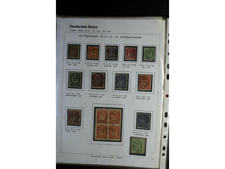 1919/1923, gestempelte Sammlung mit einigen besseren Werten, Farben und Plattenfehlern, vieles signiert bzw. mit Fotobefund, 