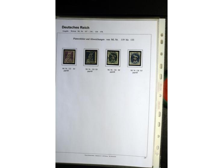 1919/1923, gestempelte Sammlung mit einigen besseren Werten, Farben und Plattenfehlern, vieles signiert bzw. mit Fotobefund, 