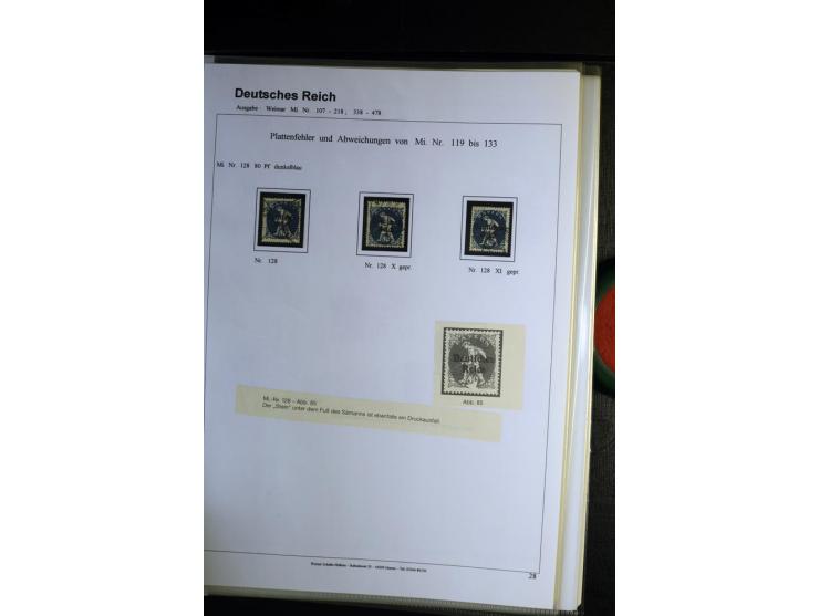 1919/1923, gestempelte Sammlung mit einigen besseren Werten, Farben und Plattenfehlern, vieles signiert bzw. mit Fotobefund, 