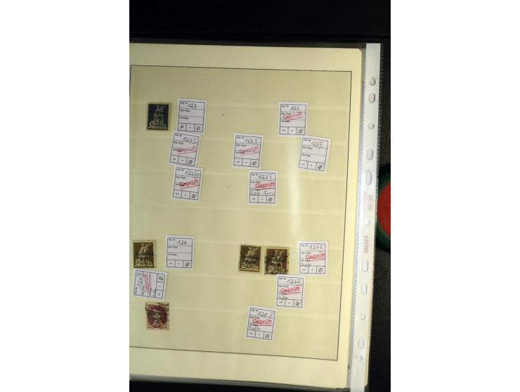 1919/1923, gestempelte Sammlung mit einigen besseren Werten, Farben und Plattenfehlern, vieles signiert bzw. mit Fotobefund, 