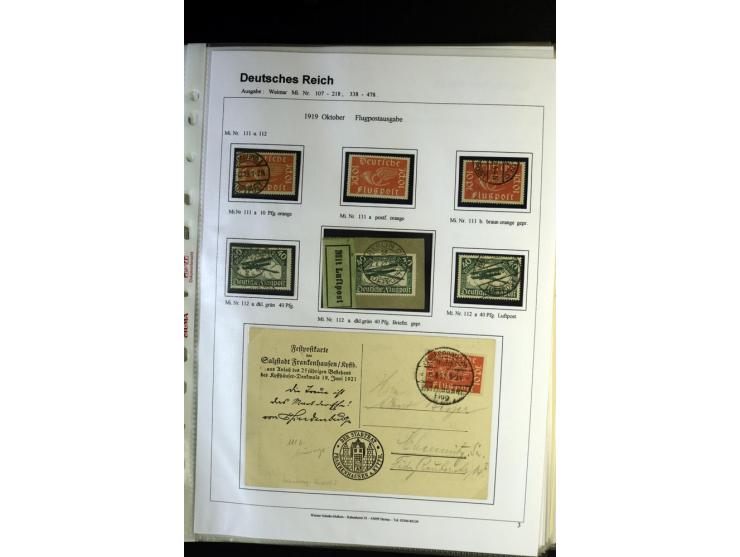 1919/1923, gestempelte Sammlung mit einigen besseren Werten, Farben und Plattenfehlern, vieles signiert bzw. mit Fotobefund, 