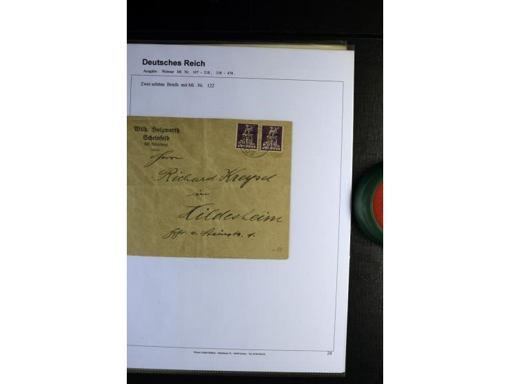1919/1923, gestempelte Sammlung mit einigen besseren Werten, Farben und Plattenfehlern, vieles signiert bzw. mit Fotobefund, 