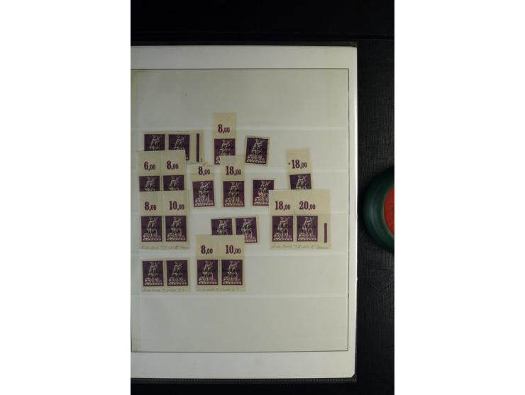 1919/1923, gestempelte Sammlung mit einigen besseren Werten, Farben und Plattenfehlern, vieles signiert bzw. mit Fotobefund, 