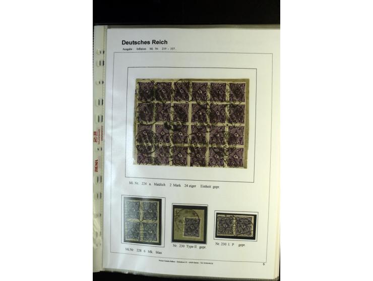 1919/1923, gestempelte Sammlung mit einigen besseren Werten, Farben und Plattenfehlern, vieles signiert bzw. mit Fotobefund, 