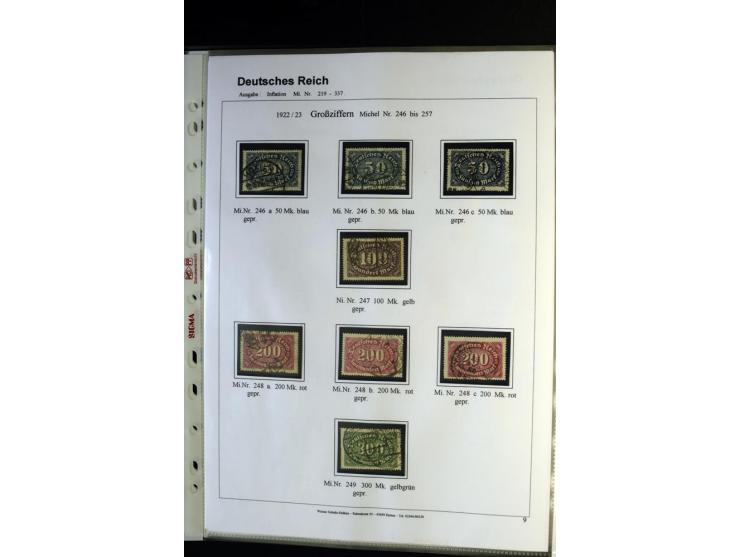 1919/1923, gestempelte Sammlung mit einigen besseren Werten, Farben und Plattenfehlern, vieles signiert bzw. mit Fotobefund, 