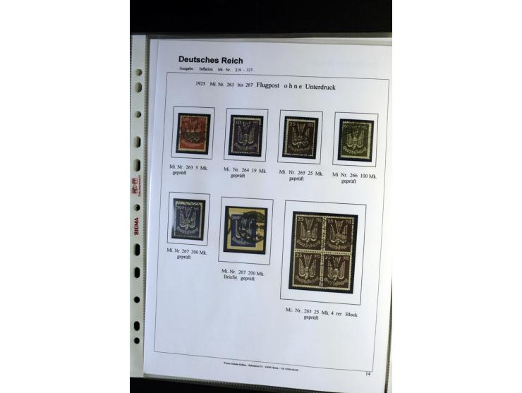 1919/1923, gestempelte Sammlung mit einigen besseren Werten, Farben und Plattenfehlern, vieles signiert bzw. mit Fotobefund, 