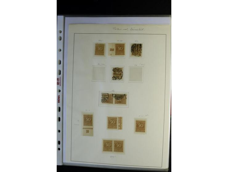 1919/1923, gestempelte Sammlung mit einigen besseren Werten, Farben und Plattenfehlern, vieles signiert bzw. mit Fotobefund, 