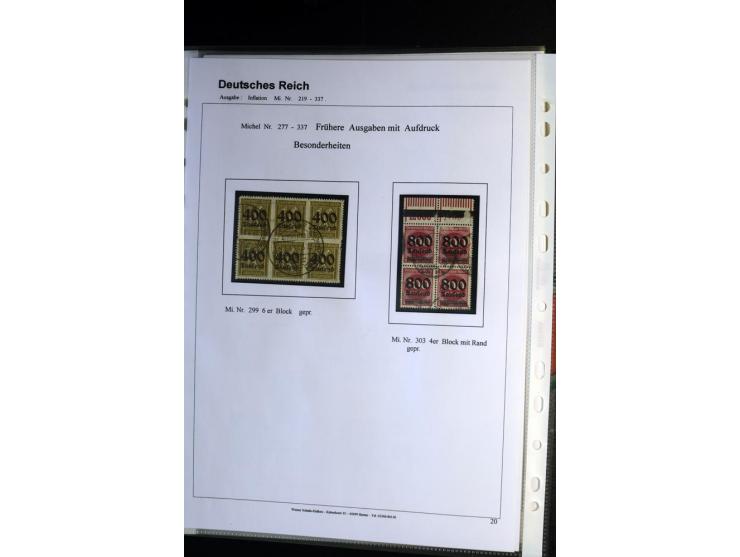 1919/1923, gestempelte Sammlung mit einigen besseren Werten, Farben und Plattenfehlern, vieles signiert bzw. mit Fotobefund, 