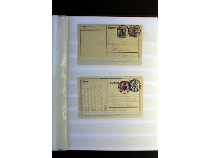 1920/1922, umfangreiche Spezial-Sammlung der Germania-Ausgabe (Mi.-Nr. 140-157 + 197-198) inkl. der Aufdruckausgaben von Saar