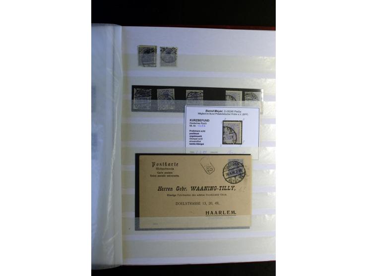 1920/1922, umfangreiche Spezial-Sammlung der Germania-Ausgabe (Mi.-Nr. 140-157 + 197-198) inkl. der Aufdruckausgaben von Saar
