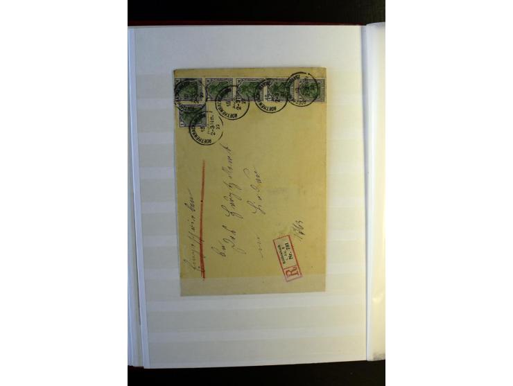 1920/1922, umfangreiche Spezial-Sammlung der Germania-Ausgabe (Mi.-Nr. 140-157 + 197-198) inkl. der Aufdruckausgaben von Saar