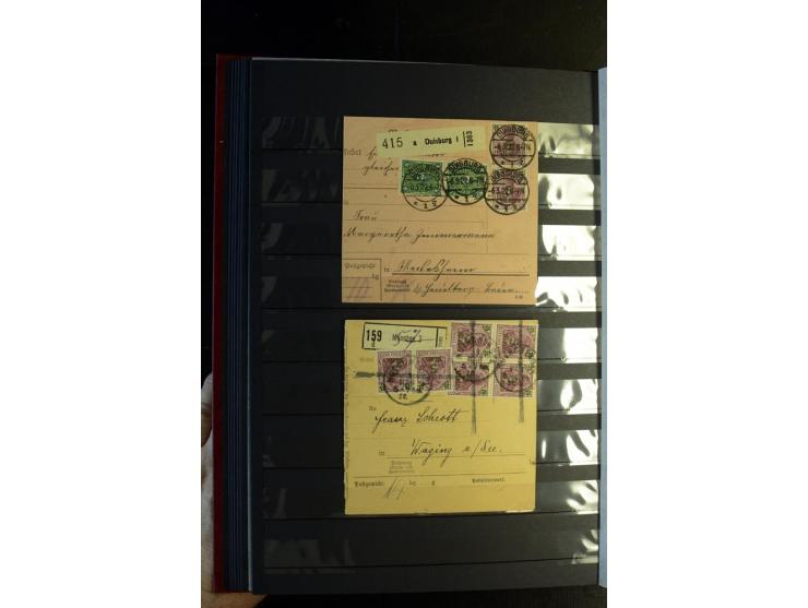 1920/1922, umfangreiche Spezial-Sammlung der Germania-Ausgabe (Mi.-Nr. 140-157 + 197-198) inkl. der Aufdruckausgaben von Saar