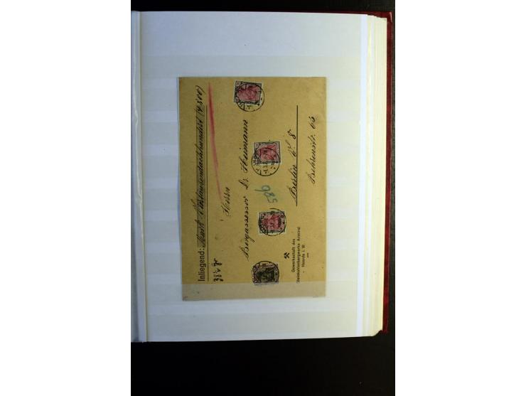 1920/1922, umfangreiche Spezial-Sammlung der Germania-Ausgabe (Mi.-Nr. 140-157 + 197-198) inkl. der Aufdruckausgaben von Saar