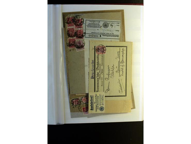 1920/1922, umfangreiche Spezial-Sammlung der Germania-Ausgabe (Mi.-Nr. 140-157 + 197-198) inkl. der Aufdruckausgaben von Saar