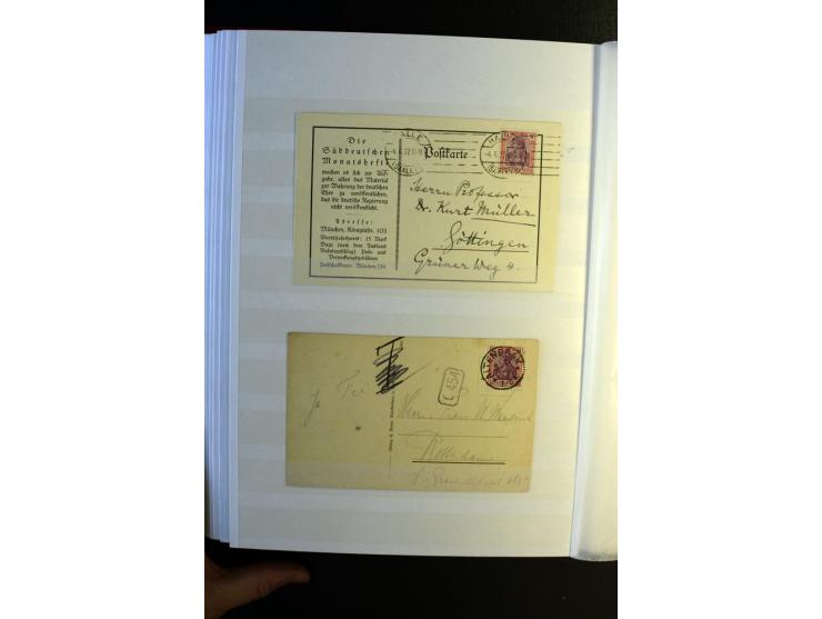 1920/1922, umfangreiche Spezial-Sammlung der Germania-Ausgabe (Mi.-Nr. 140-157 + 197-198) inkl. der Aufdruckausgaben von Saar