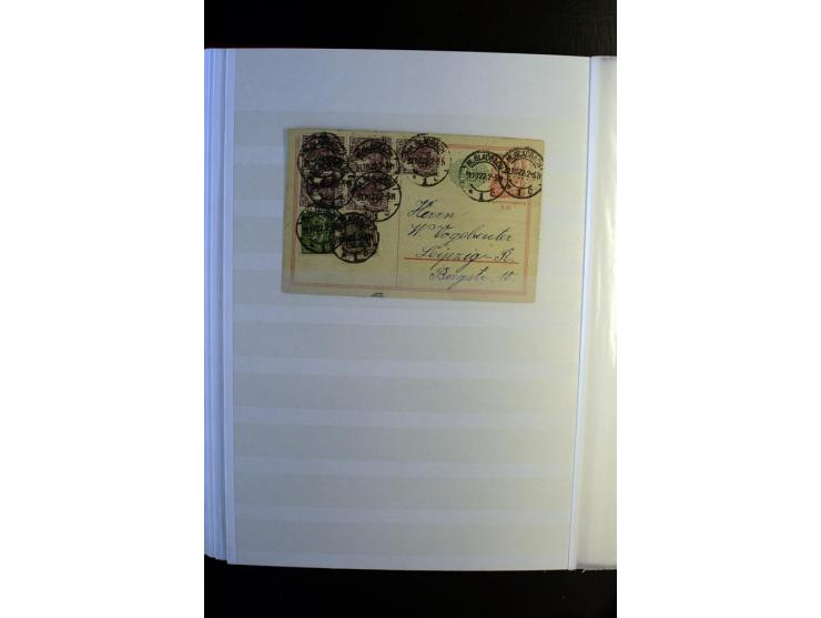1920/1922, umfangreiche Spezial-Sammlung der Germania-Ausgabe (Mi.-Nr. 140-157 + 197-198) inkl. der Aufdruckausgaben von Saar