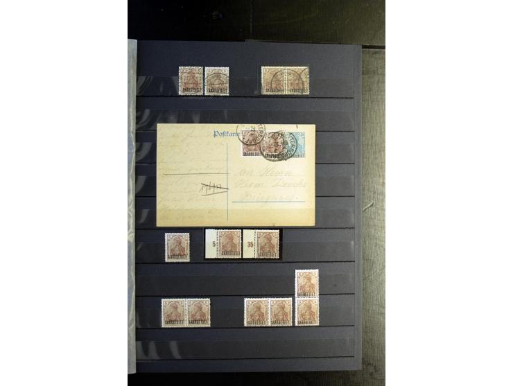 1920/1922, umfangreiche Spezial-Sammlung der Germania-Ausgabe (Mi.-Nr. 140-157 + 197-198) inkl. der Aufdruckausgaben von Saar