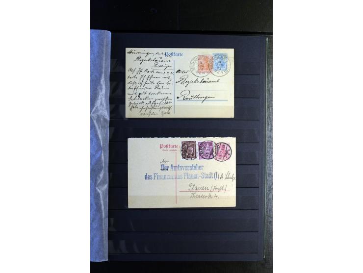 1920/1922, umfangreiche Spezial-Sammlung der Germania-Ausgabe (Mi.-Nr. 140-157 + 197-198) inkl. der Aufdruckausgaben von Saar