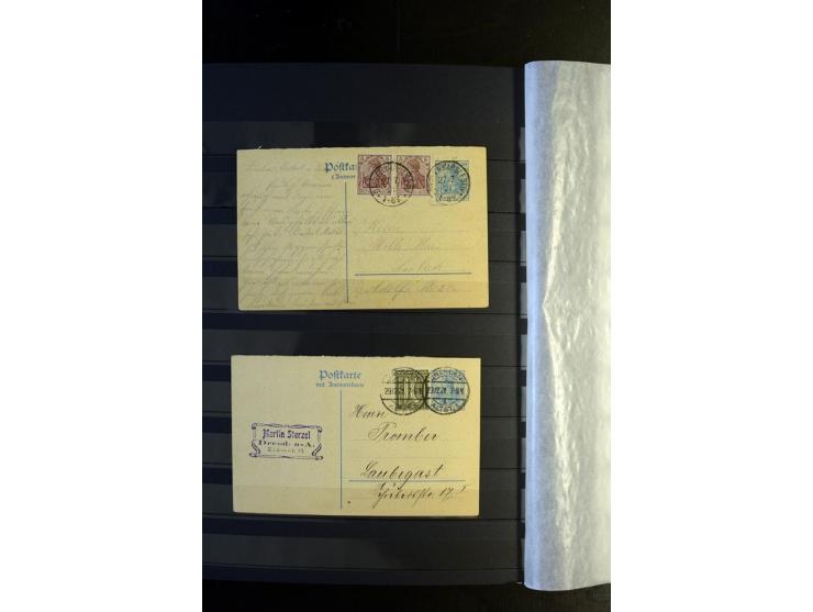 1920/1922, umfangreiche Spezial-Sammlung der Germania-Ausgabe (Mi.-Nr. 140-157 + 197-198) inkl. der Aufdruckausgaben von Saar