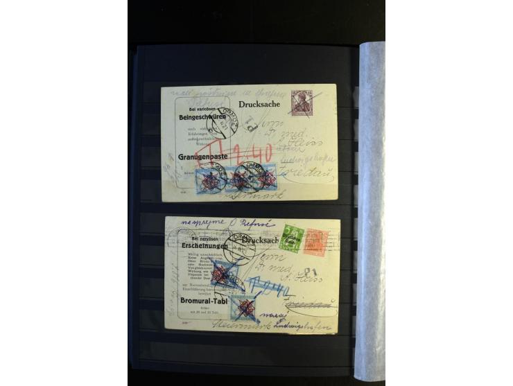 1920/1922, umfangreiche Spezial-Sammlung der Germania-Ausgabe (Mi.-Nr. 140-157 + 197-198) inkl. der Aufdruckausgaben von Saar