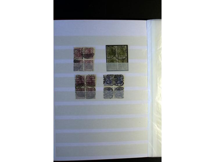 1920/1922, umfangreiche Spezial-Sammlung der Germania-Ausgabe (Mi.-Nr. 140-157 + 197-198) inkl. der Aufdruckausgaben von Saar