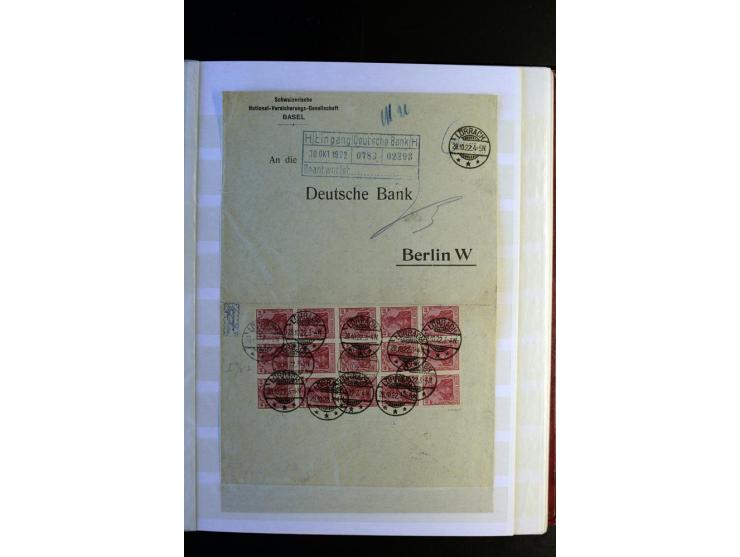 1920/1922, umfangreiche Spezial-Sammlung der Germania-Ausgabe (Mi.-Nr. 140-157 + 197-198) inkl. der Aufdruckausgaben von Saar